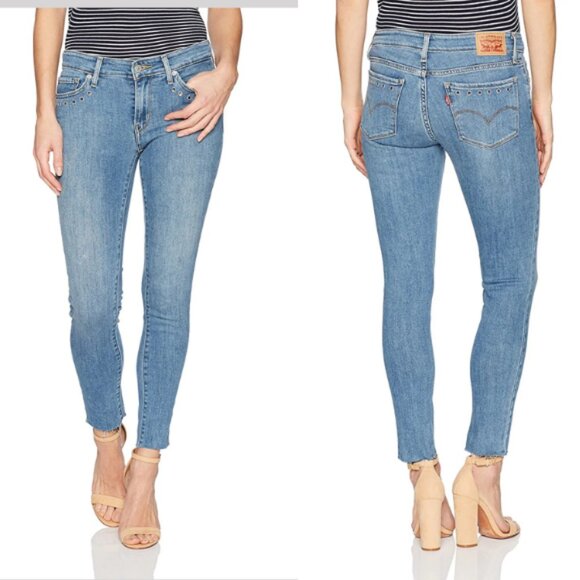 Levi's Denim - Levi's  711 Skinny Ankle Denim Jeans Chelsea Bling Size 29